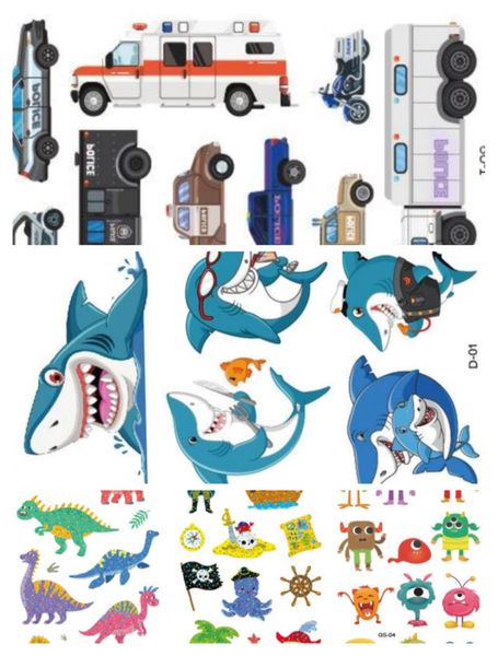Kids Tattoos Mixed Pack - Boys Adventures