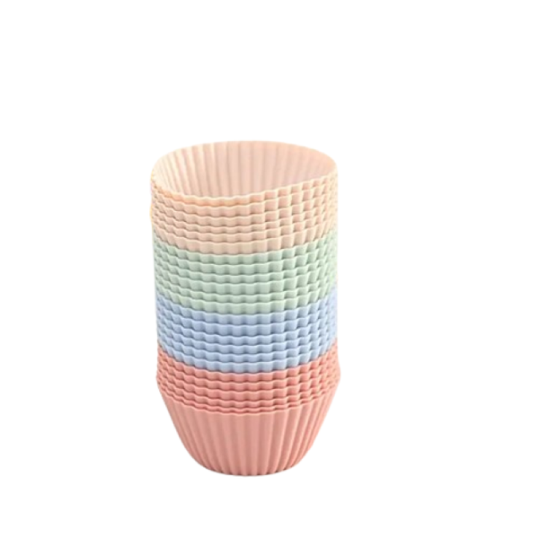 Pastel Coloured Silicone Muffin Moulds Cupcake Cups