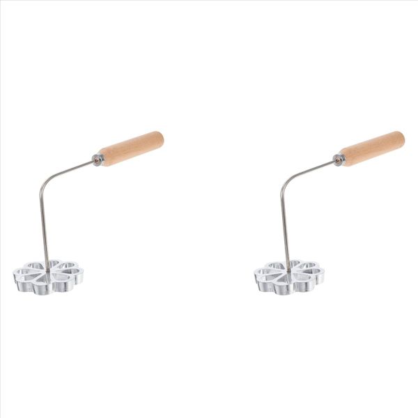 2X Rosette Timbale Iron Set With Handle For Kitchen Gadget