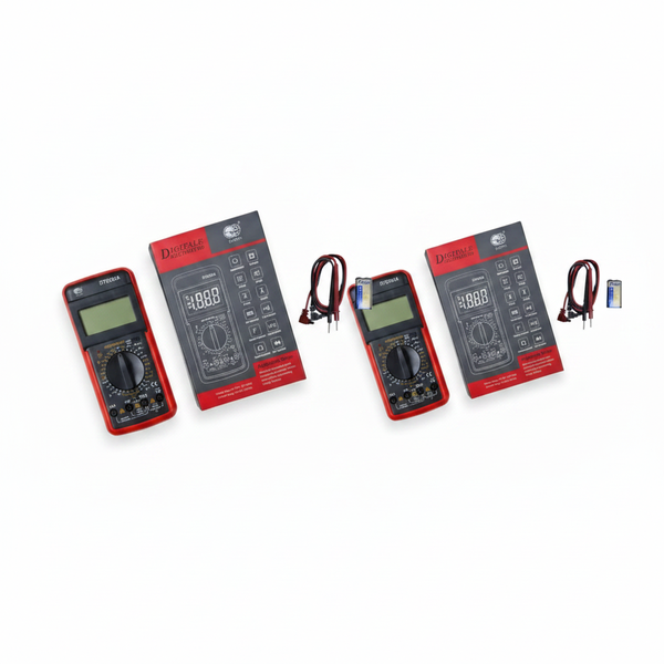 Digital Multimeter with 31/2 Digit LCD Display for Voltage &amp; - 2 Pack