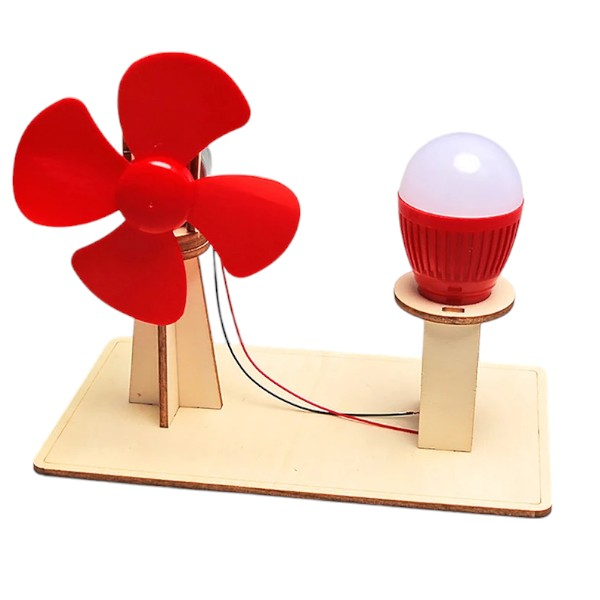 Wind Powered DIY Air-Powered Experiment Stem Kit With Bulb
