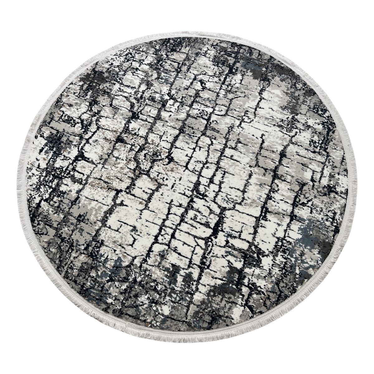 Modern Cream & Navy Round Rug 150 x 150 cm Shop Today. Get it