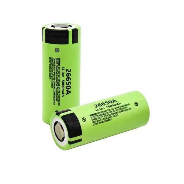 26650A 5000mAh Rechargeable Li-ion Battery for Flashlights Electric Toys - 2 Pack