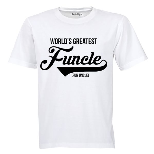 World's Greatest Funcle (Fun Uncle) - Mens T-Shirt - White