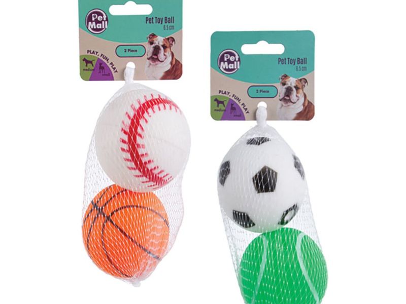 Pet Mall - Pet Dog Toy Vinyl Ball x 4