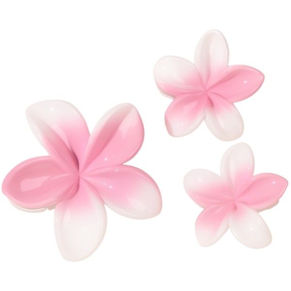3 Piece - Daisy Flower Hair Claw Clip Set With Glossy Gadirent Tones