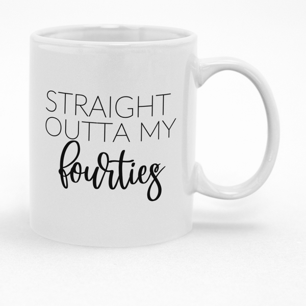 50th Birthday Mug, Outta My Fourties Coffee Mug, 50th Birthday Gift Idea