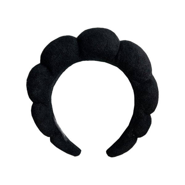 Extra Thick Microfiber Spa Headband - Black