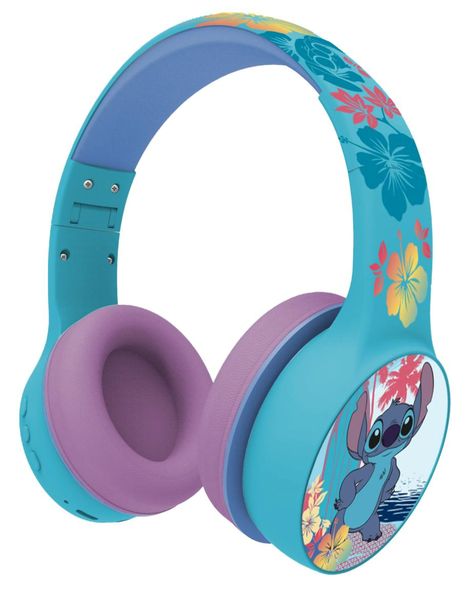 Disney Stitch Bluetooth Headphones with an Aux cable &amp; Kids Volume-Limited