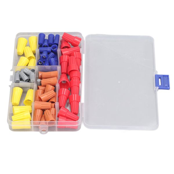 Spring Twist Wire Caps Assortment Kit with Storage Box