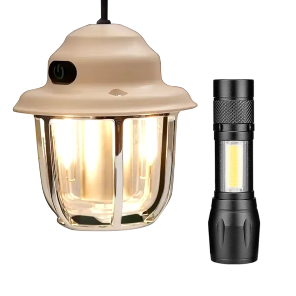 Combo Savannah Lantern &amp; Rechargeable Mini Torch