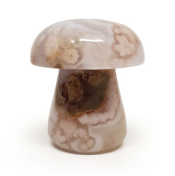 Flower Agate Mini Mushroom Crystal , Natural Gemstone