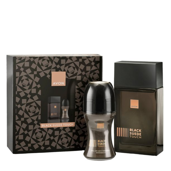 Avon - Black Suede Touch 2pcs 100ml Perfume &amp; 50ml Roll-On Gift Set for Him