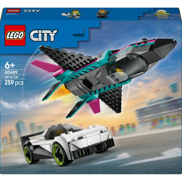 LEGO® City Jet vs. Car – Toy Cars and Jet Toy Playset - 60489