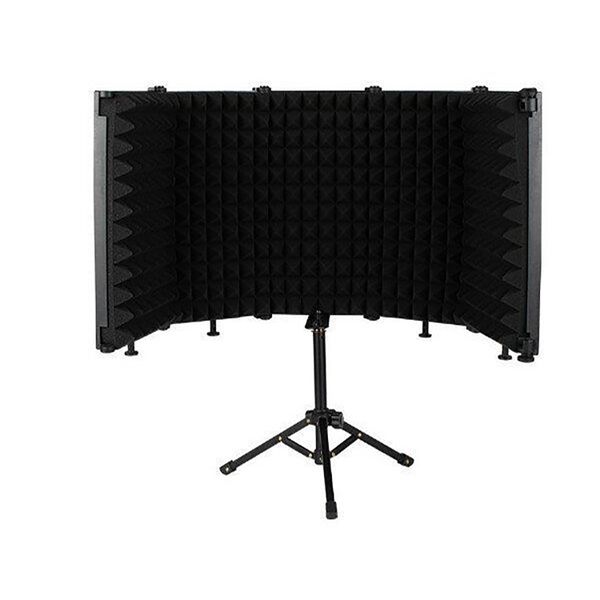 Microphone Isolation Shield with Tripod Stand For Recording,Podcast,Singing