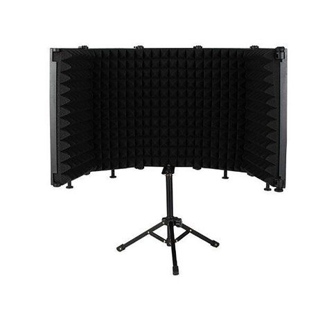 Microphone Isolation Shield with Tripod Stand For Recording,Podcast,Singing Image