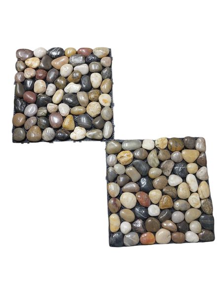 Garden &amp; Patio Interlocking Flooring Tiles - Marble Design (2 Pack)