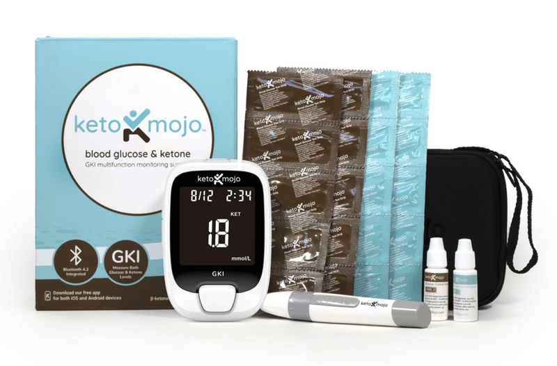 Keto Mojo - GKI - Blood Ketone &amp; Glucose Meter Startup Kit Including Strips