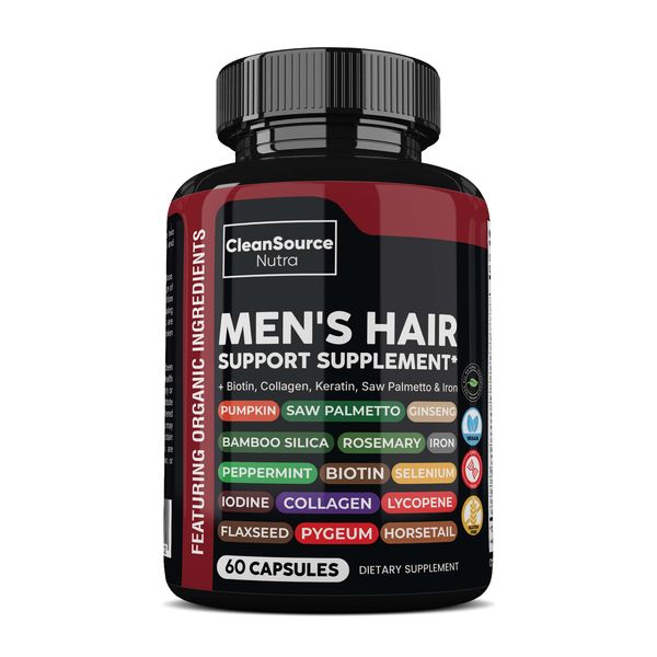 Men's Hair Support Supplement - Advanced Hair Growth Formula - 60 Capsules