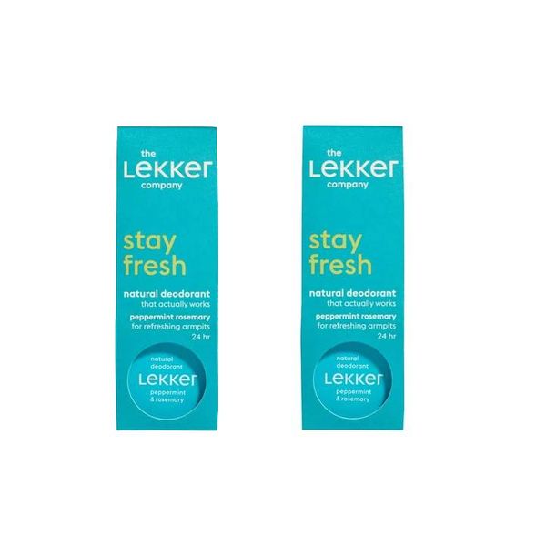 The Lekker Company - Deo Cream - Peppermint &amp; Rosemary Pack of 2