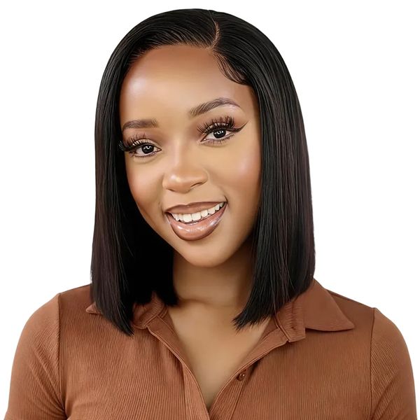 Geebuy Short Straight Bob Lace Wig 10 Inch - 13X4 Easy Glueless Wear