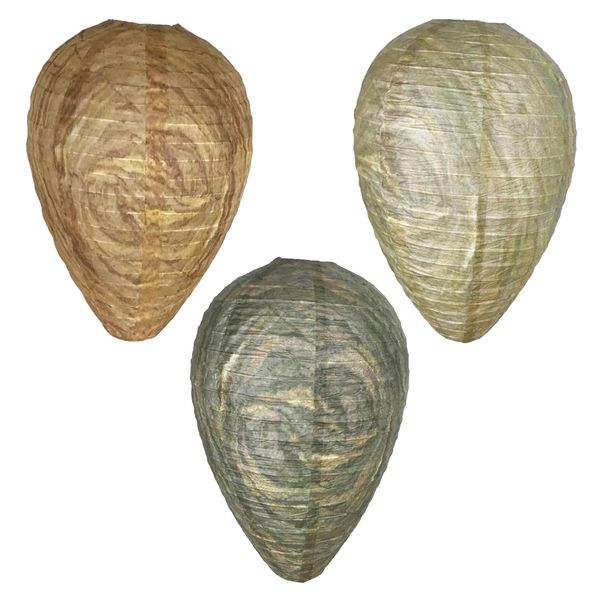 Home DIY Realistic Hanging Wasp Bee Nest Repeller Set of 3 (28cm)