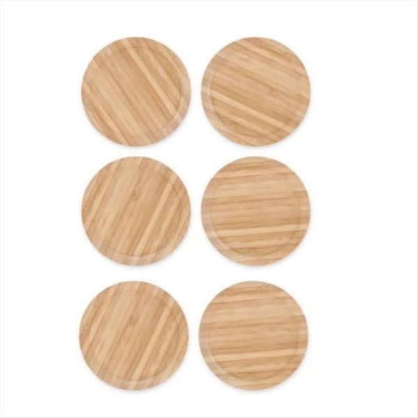 6 PCS Wine Glass Covers Wood Drinking Glass Lids to Keep Bugs Out Wood Wate