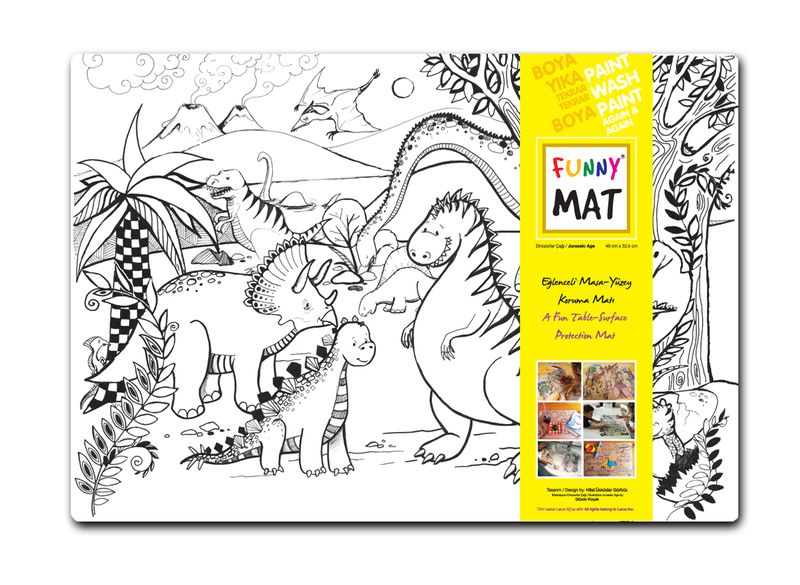 Funny Mat -Colouring in Placemat- Jurassic Age