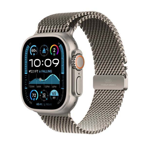 Apple Watch Ultra 2 GPS+Cell 49mm Titanium Case with Titan Milanese Loop-S