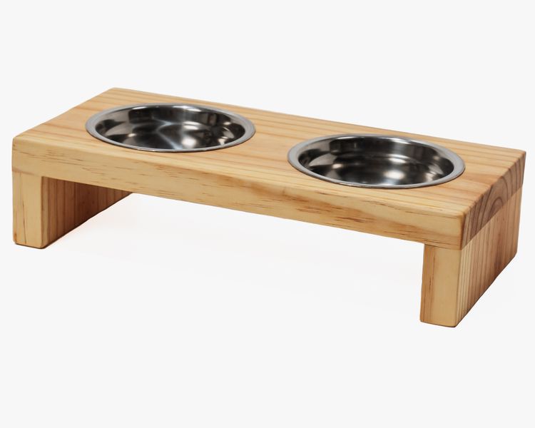 Raised Feeder For Cats , Small Dogs And Puppies With 2 Bowls
