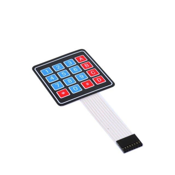 HKD 4x4 Membrane Keypad Matrix with 8-Pin Dupont Flex Cable