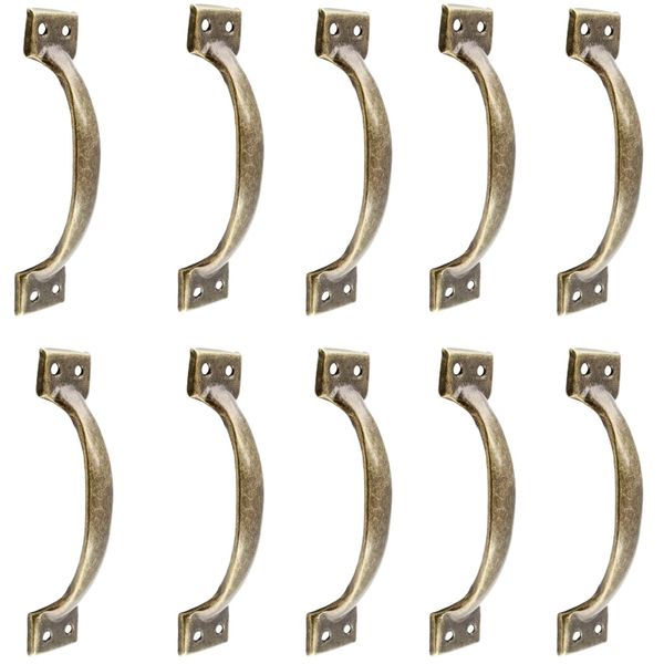 Tool Vintage Farmhouse Bronze Finish Door Handles Set Of 10 -11.9cm