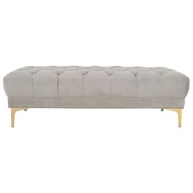 Bek Tufted Rectangular Bench in Grey Velvet | Shop Today. Get it ...