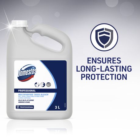 Domestos Professional Regular Multipurpose Stain Removal Thick Bleach  Cleaner 3L, Shop Today. Get it Tomorrow!