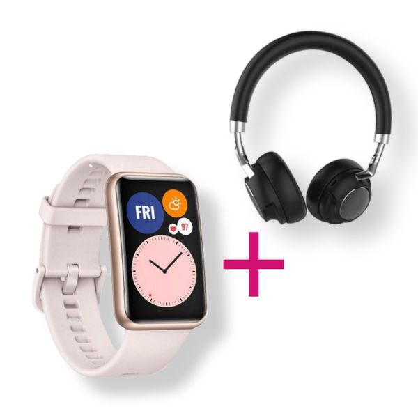Huawei Watch Fit bundled with Huawei bluetooth Headset Black