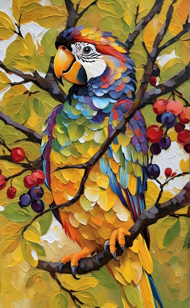Canvas Home Decor Wall Art - Colourful Macaw