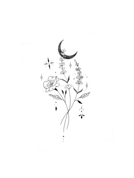 1 Piece - Dark Romantic Temporary Tattoo - Black
