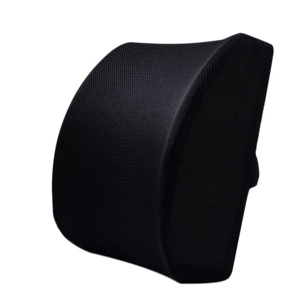 Memory Foam Seat Chair Lumbar Back Support Cushion Pillow -Mesh