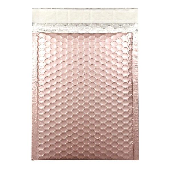 5 Piece Rose Gold Padded Bubble Mailer Envelopes