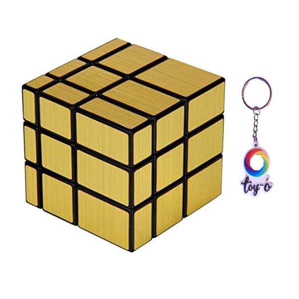 Silver Mirror Cube 3X3 - High Speed Cube plus Toy-O Keyring