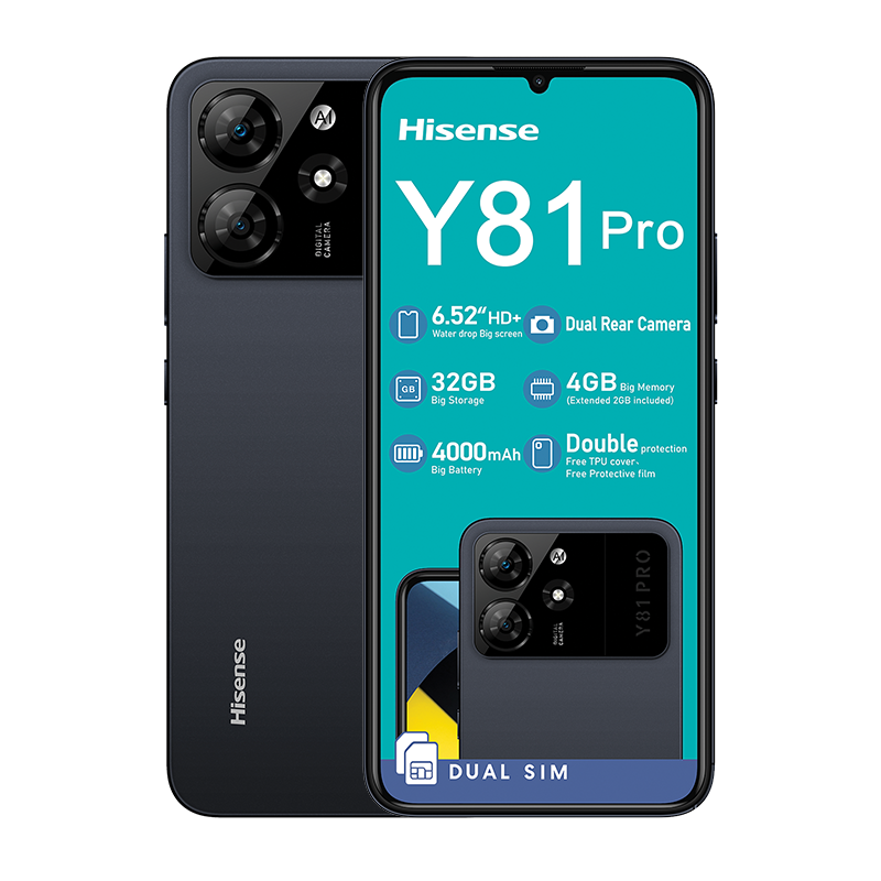 Hisense Y81 Pro 4G Dual Sim 32GB Vodacom Network Locked - Black