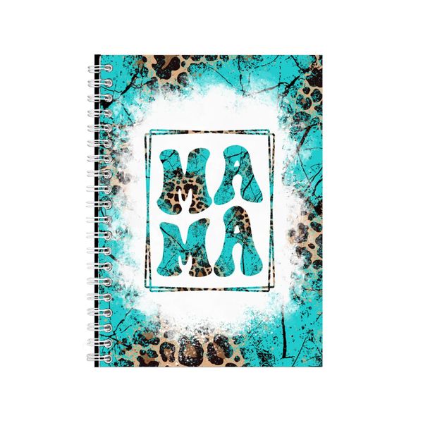Turquoise Leopard Mama Notebook Mother's Day Gift Idea A4 Notepad Pad 84