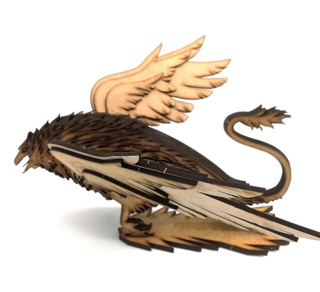 Griffin Mythical Creature Mythical Animal 3D Puzzle Wooden 3D Model