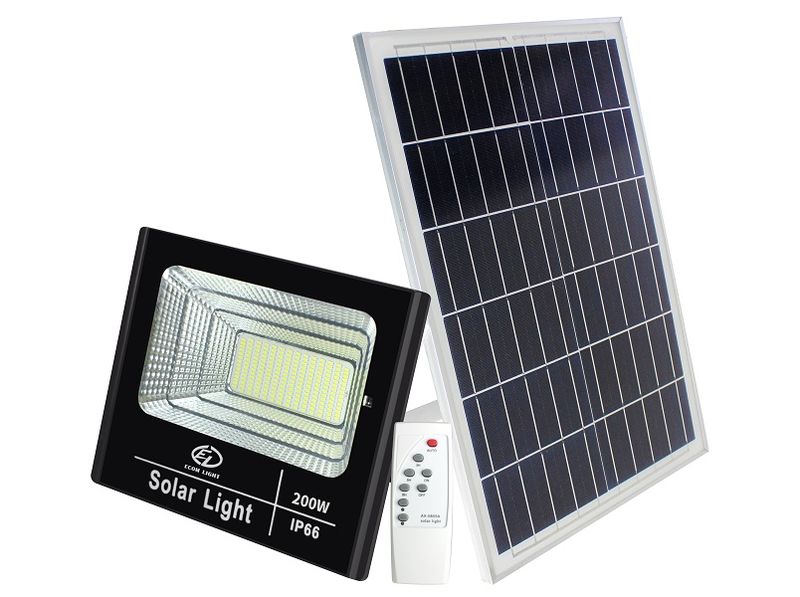 200W Solar LED Flood Light with Remote Control