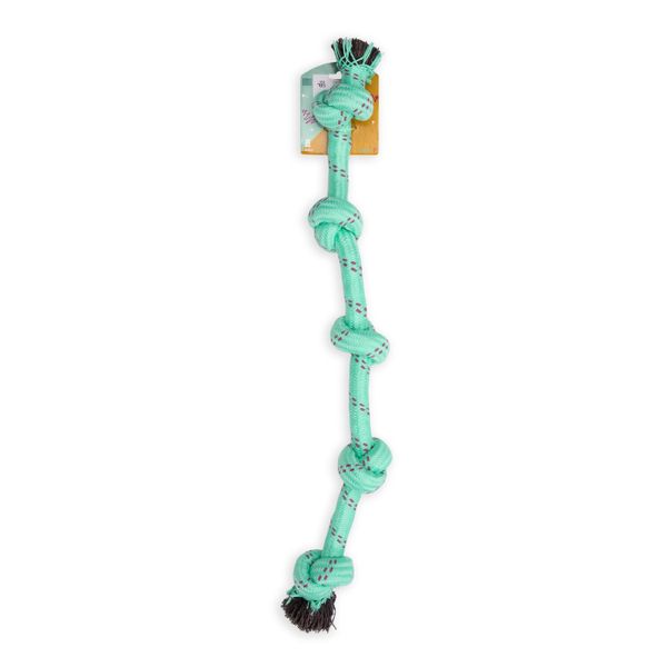 5 Knots Rope Tug Dog Toy Aquamarine 75cm