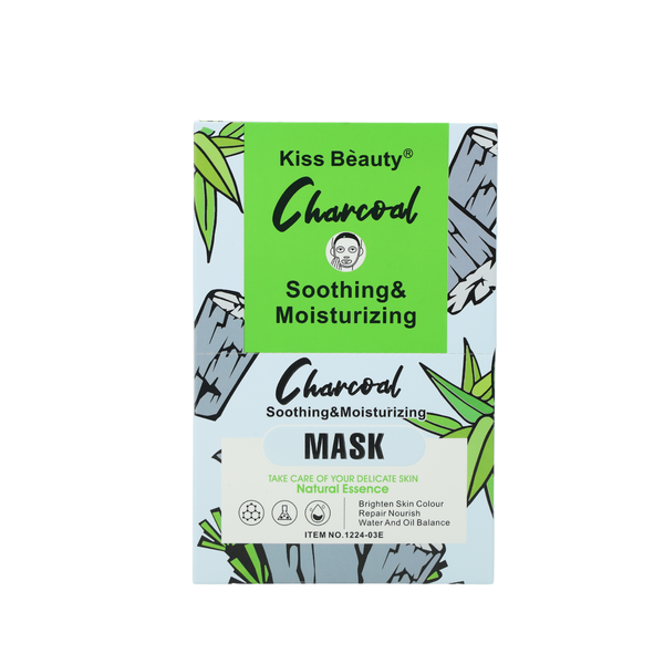 Kiss Beauty Soothing &amp; Moisturizing Charcoal Face Mask 10 Sheets