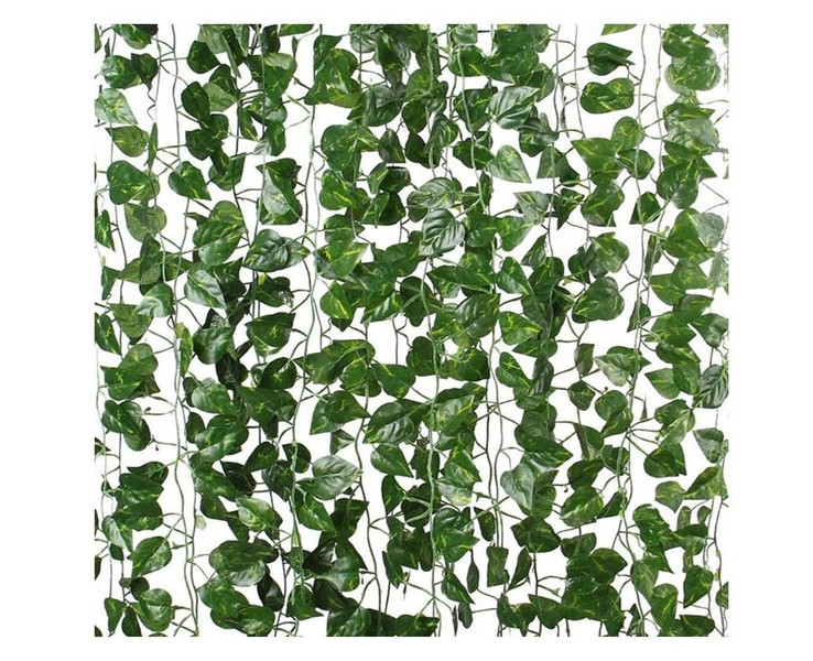 12 Strands Artificial Leaves Plants Vine Hanging Wall