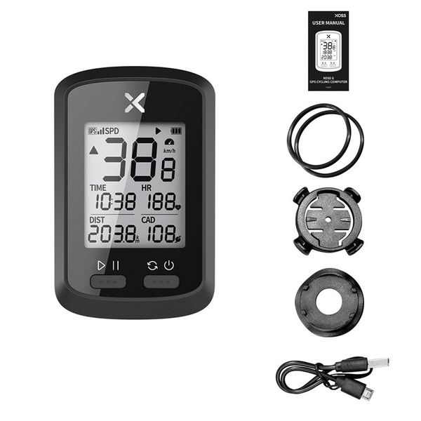 XOSS G+ Bike Computer GPS, Bluetooth 5.0 &amp; ANT+, IPX7 Waterproof,