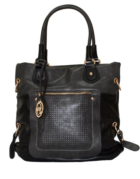 Fino GIO-A195 Faux Leather Women's Handbag with Stylish Gold Charm