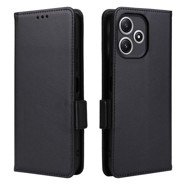 Lychee Patterned Leather Cover Compatible With Xiaomi Poco M7 Pro 5G